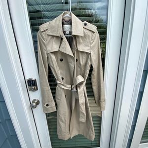 Classic khaki trench coat from Banana Republic.